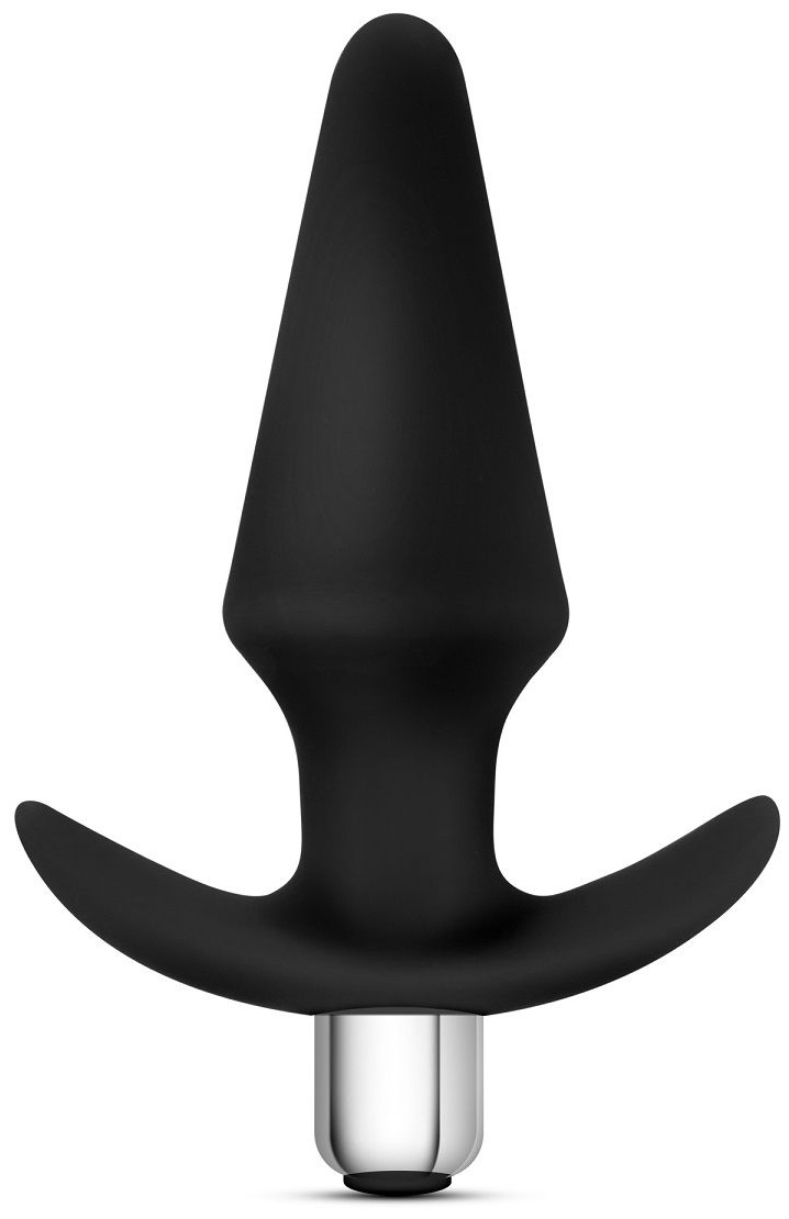 Чёрная  анальная вибропробка Luxe Discover - 12,7 см.