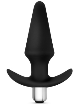 Чёрная  анальная вибропробка Luxe Discover - 12,7 см.