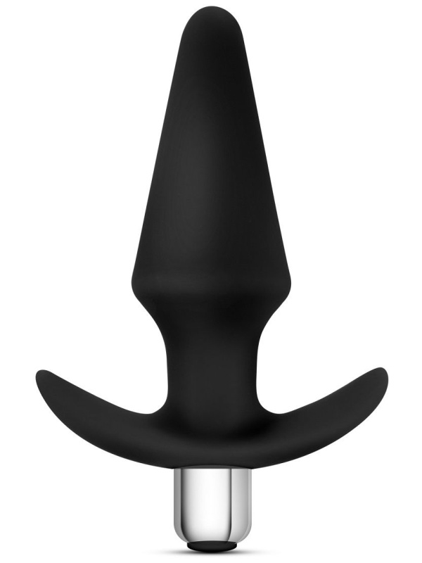 Чёрная  анальная вибропробка Luxe Discover - 12,7 см.