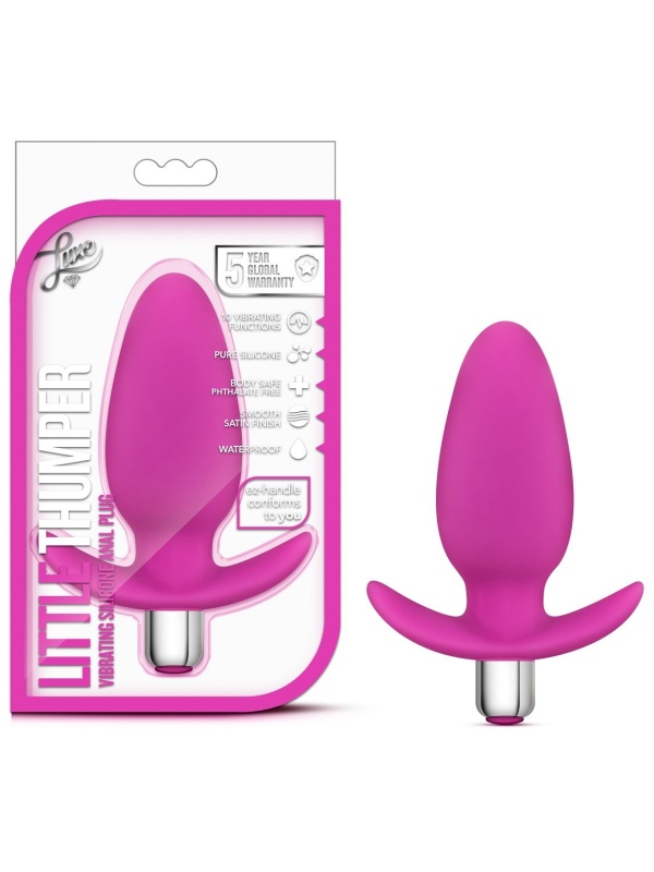 Розовая вибропробка Luxe Little Thumper - 12 см.