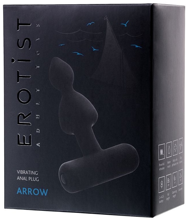 Небольшая анальная вибровтулка Erotist Arrow - 8,5 см.
