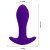 Фиолетовая анальная втулка с вибрацией - 10,5 см.
