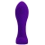 Фиолетовая анальная втулка с вибрацией - 10,5 см.