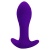 Фиолетовая анальная втулка с вибрацией - 10,5 см.