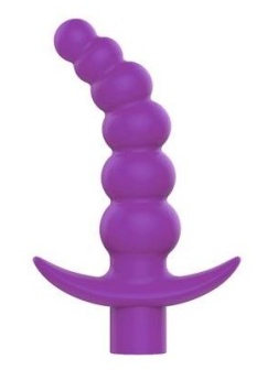 Фиолетовая вибрирующая анальная елочка Sweet Toys - 10,8 см.