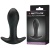 Черная анальная втулка с вибрацией - 10,5 см.