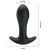Черная анальная втулка с вибрацией - 10,5 см.