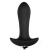 Черный анальный вибромассажер с круглым кончиком