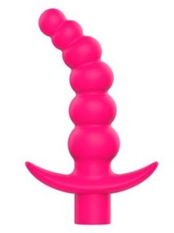 Розовая вибрирующая анальная елочка Sweet Toys - 10,8 см.
