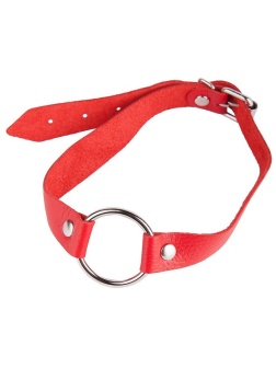 Кляп-кольцо на красных ремешках