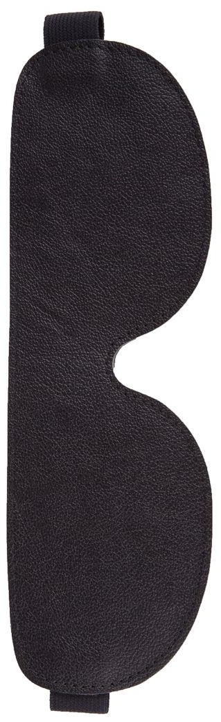 Чёрная широкая кожаная маска на глаза