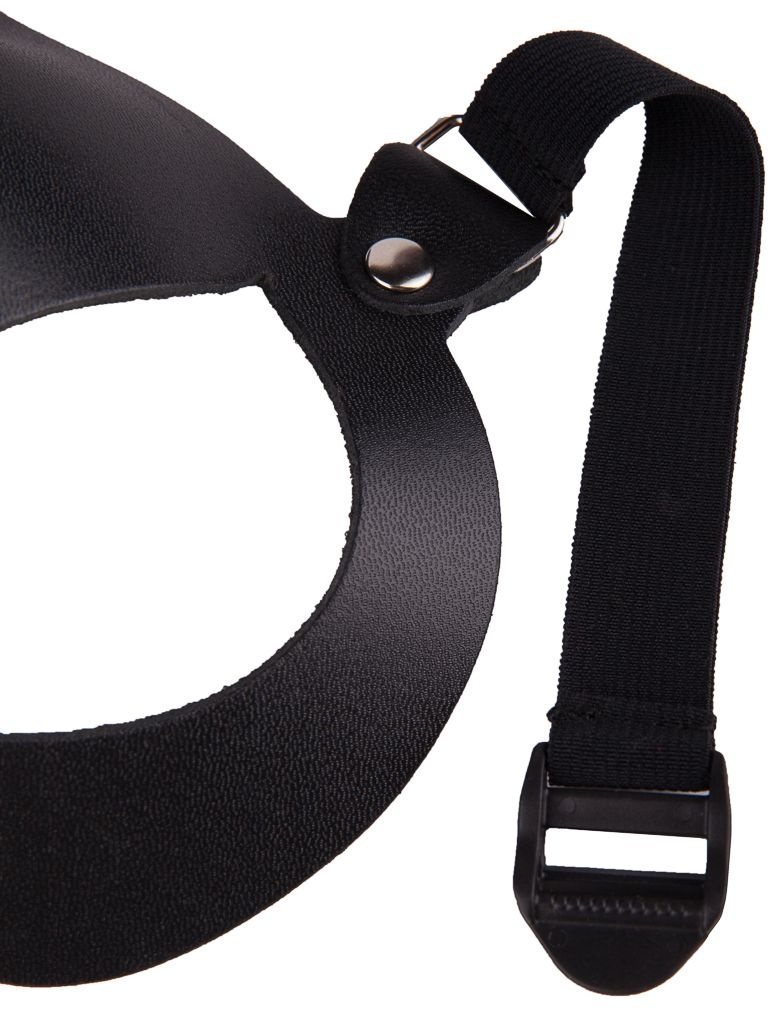 Чёрная кожаная маска с длинными ушками