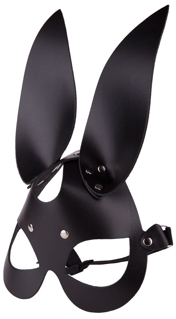 Чёрная кожаная маска с длинными ушками