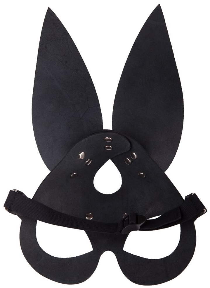 Чёрная кожаная маска с длинными ушками