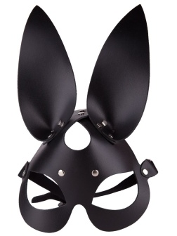 Чёрная кожаная маска с длинными ушками