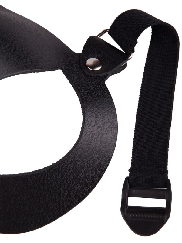 Чёрная кожаная маска с длинными ушками