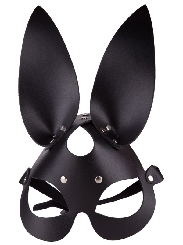 Чёрная кожаная маска с длинными ушками