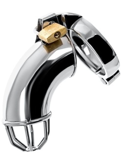 Серебристый мужской пояс верности TOYFA Metal