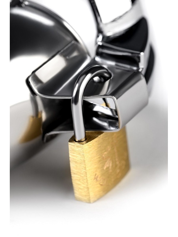 Серебристый мужской пояс верности TOYFA Metal