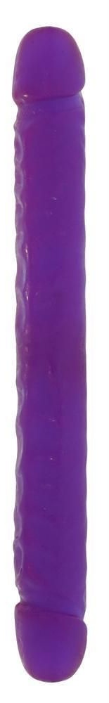 Двойной фиолетовый фаллоимитатор DOUBLE DONG LAVENDER - 30 см.