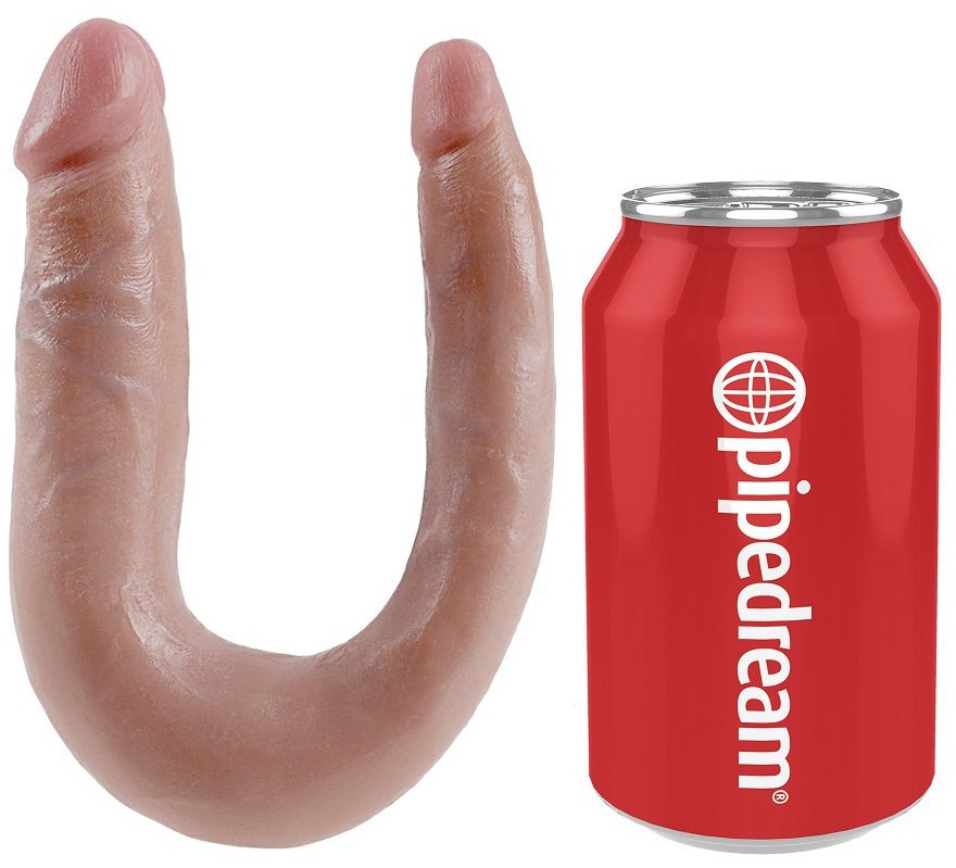 Двусторонний фаллоимитатор U-Shaped Small Double Trouble - 33,5 см.