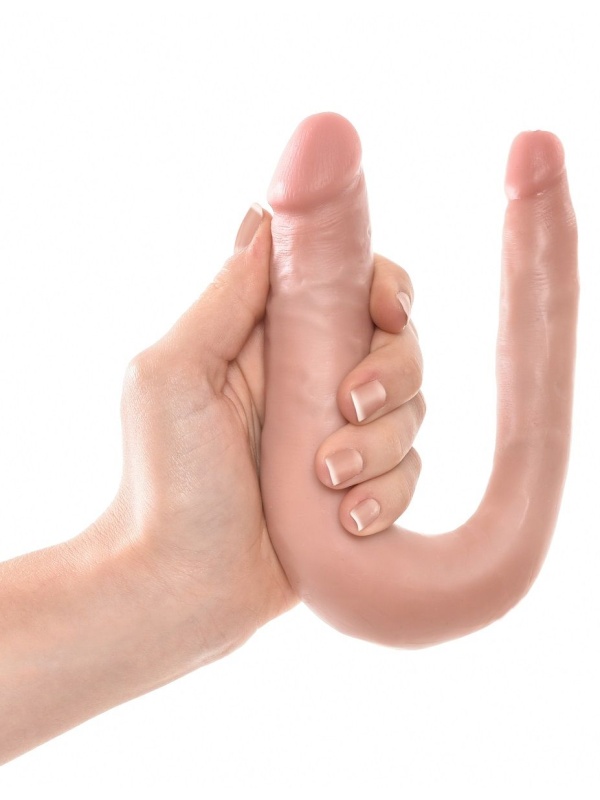 Двусторонний фаллоимитатор U-Shaped Small Double Trouble - 33,5 см.