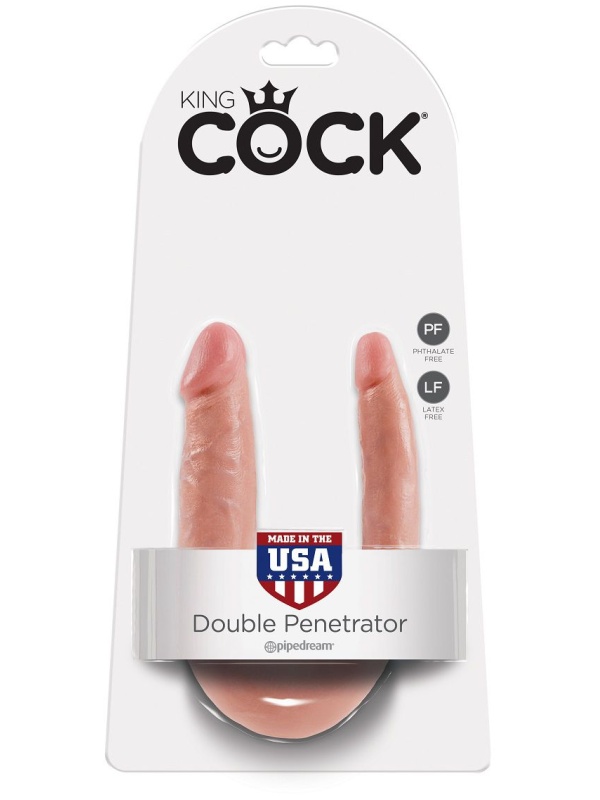 Двусторонний фаллоимитатор U-Shaped Small Double Trouble - 33,5 см.