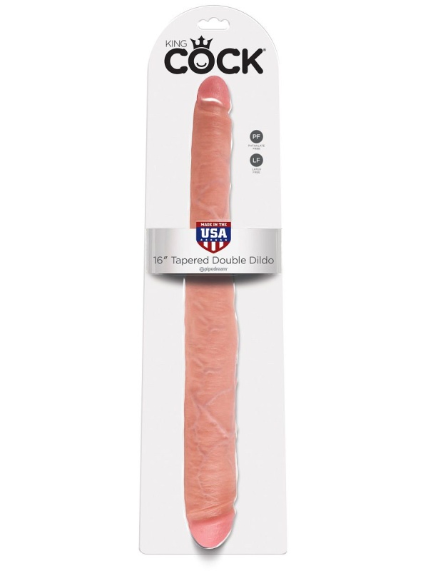 Двусторонний дилдо 16  Tapered Double Dildo - 40,6 см.