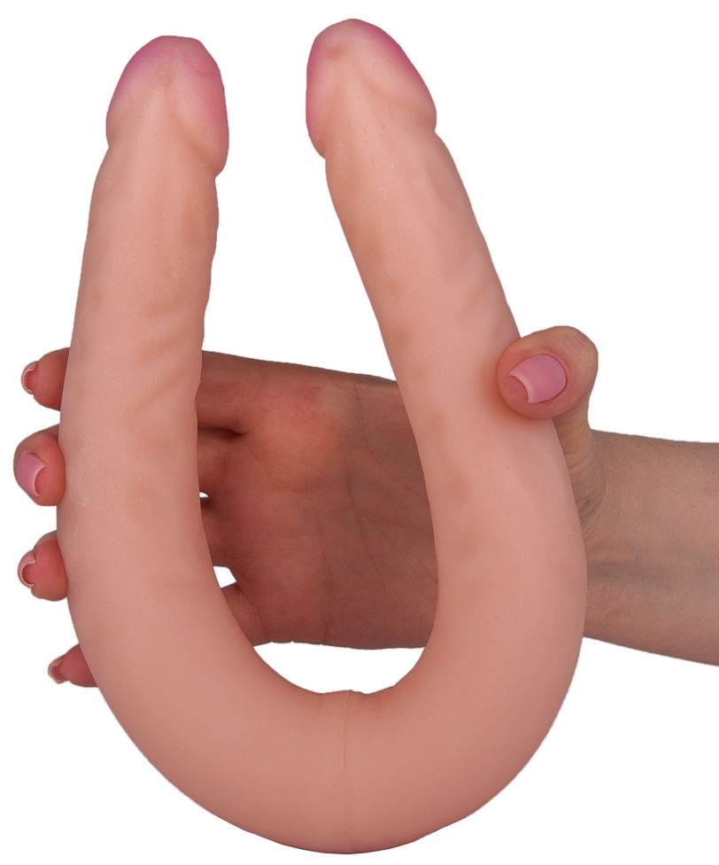 Двусторонний фаллоимитатор из неоскин - 42,5 см.