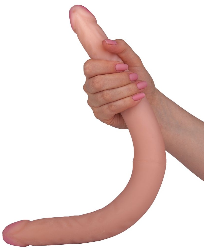 Двусторонний фаллоимитатор из неоскин - 42,5 см.