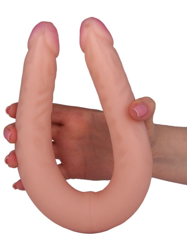 Двусторонний фаллоимитатор из неоскин - 42,5 см.