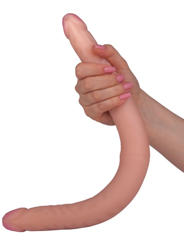 Двусторонний фаллоимитатор из неоскин - 42,5 см.