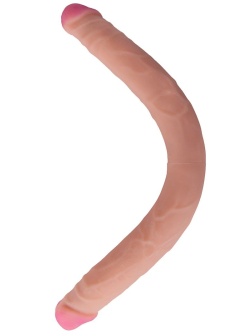 Двусторонний фаллос из неоскина - 48 см.