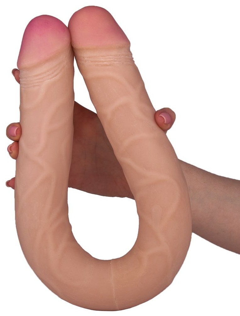 Крупный двусторонний фаллоимитатор - 55,5 см.