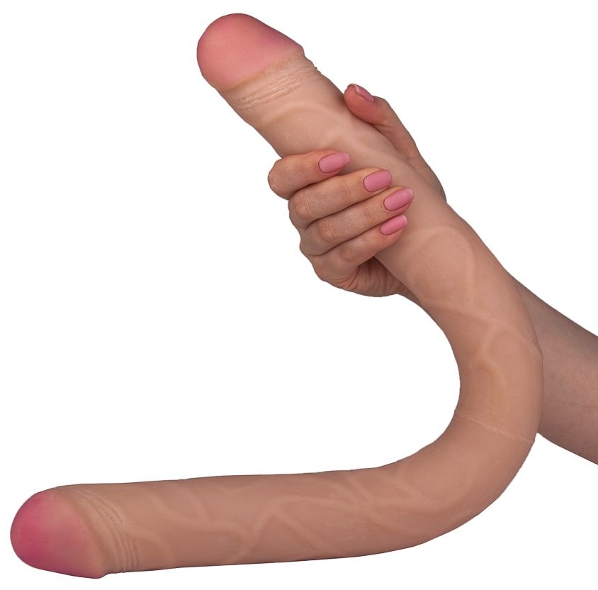 Крупный двусторонний фаллоимитатор - 55,5 см.