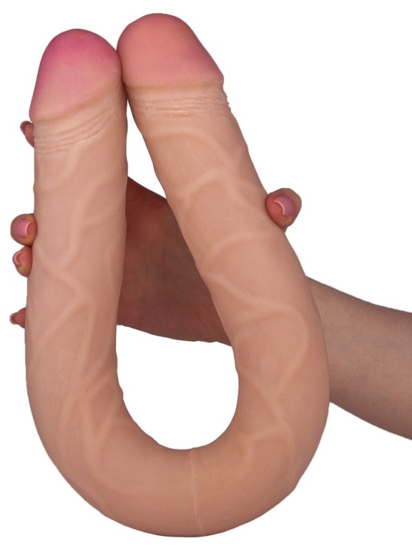 Крупный двусторонний фаллоимитатор - 55,5 см.