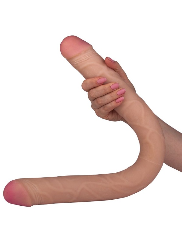 Крупный двусторонний фаллоимитатор - 55,5 см.