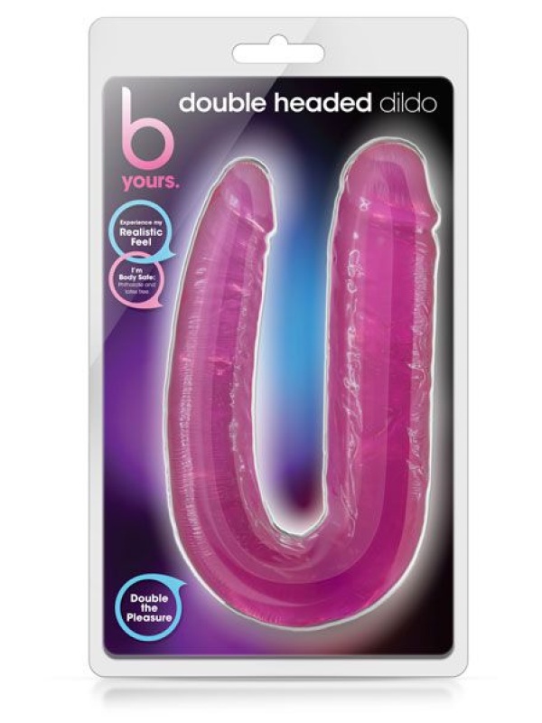 Розовый двусторонний фаллоимитатор Double Headed Dildo - 45 см.