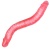 Розовый двусторонний гнущийся фаллоимитатор - 36 см.