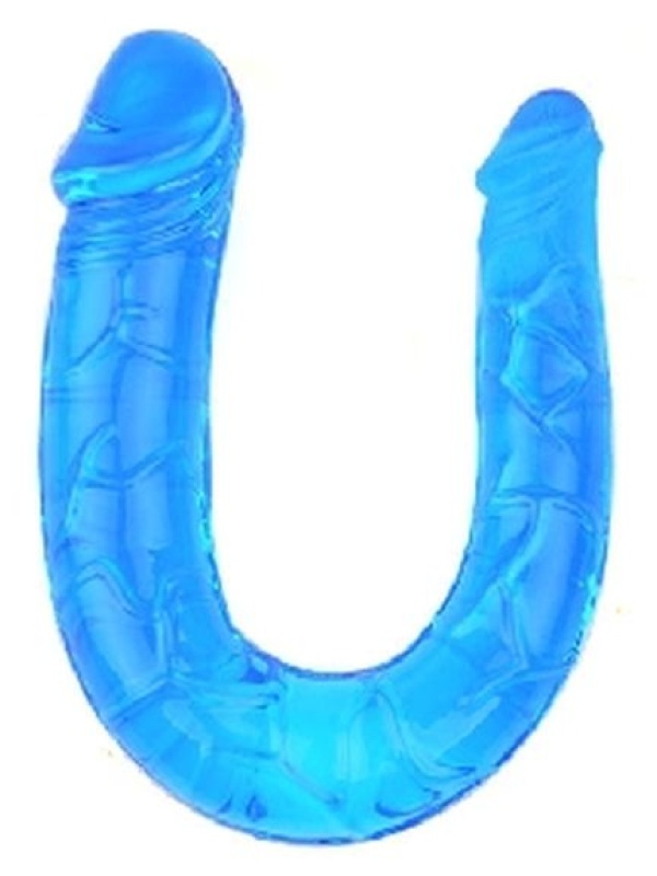 Голубой двухголовый фаллоимитатор Double Dong - 29,8 см.