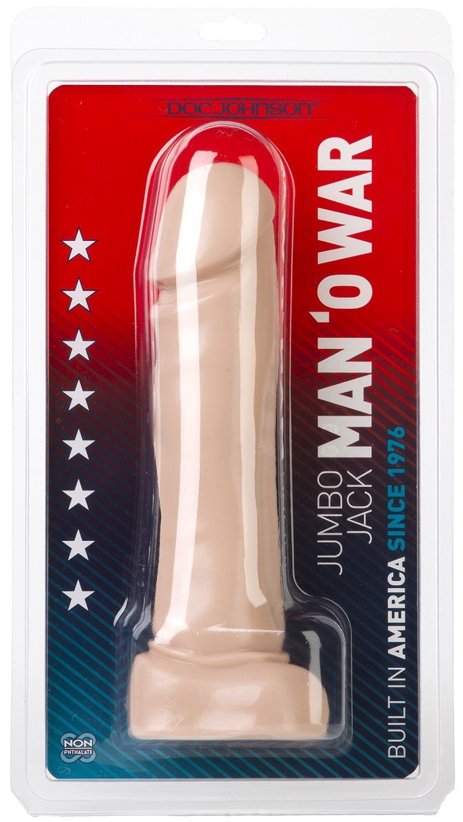Телесный дилдо Jumbo Jack MAN O  WAR - 25 см.