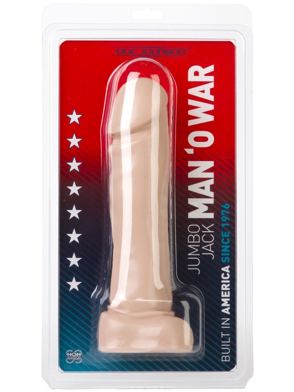 Телесный дилдо Jumbo Jack MAN O  WAR - 25 см.