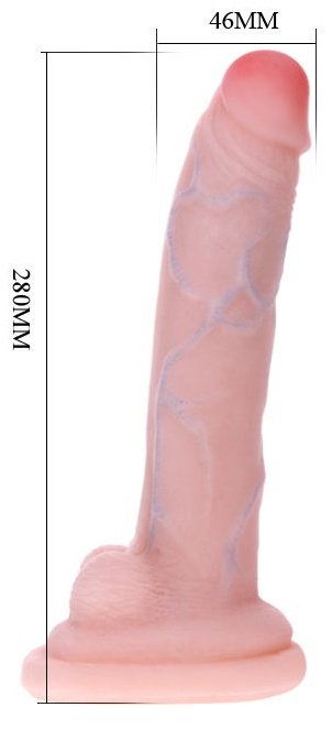 Фаллоимитатор-гигант на присоске Super Saver - 28 см.