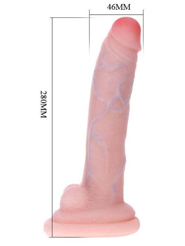 Фаллоимитатор-гигант на присоске Super Saver - 28 см.