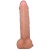 Гигантский фаллоимитатор с мошонкой и присоской - 29 см.