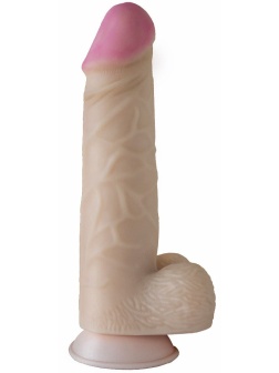 Гигантский реалистичный фаллоимитатор с присоской - 29 см.