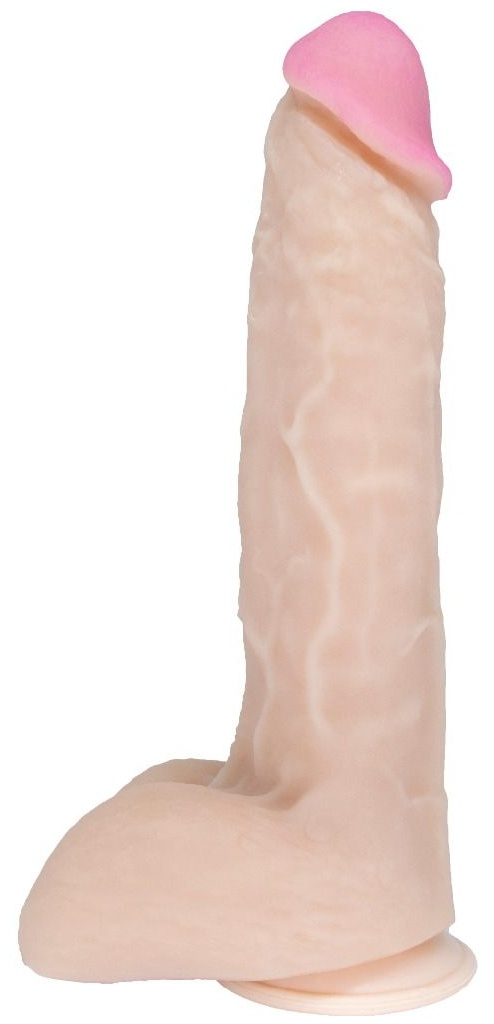 Крупный фаллоимитатор на подошве-присоске REAL Next №33 - 25 см.