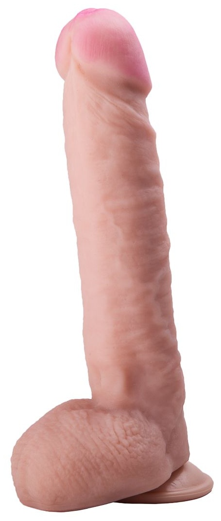 Большой фаллоимитатор из неоскин на присоске REAL Next №32 - 25,5 см.