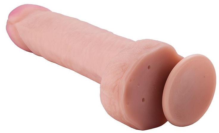 Большой фаллоимитатор из неоскин на присоске REAL Next №32 - 25,5 см.