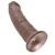 Коричневый фаллоимитатор 9  Cock - 22,9 см.
